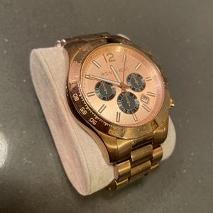 Michael Kors Layton Rose Gold-tone Chronograph Watch MK8186